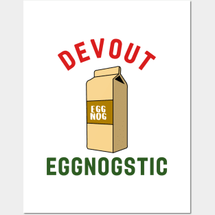 Devout Eggnogstic Funny Christmas Drink Posters and Art